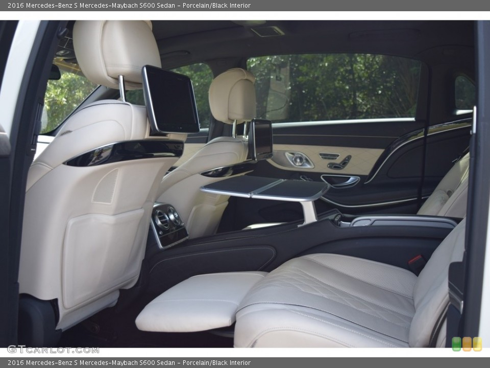 Porcelain/Black Interior Rear Seat for the 2016 Mercedes-Benz S Mercedes-Maybach S600 Sedan #144975952