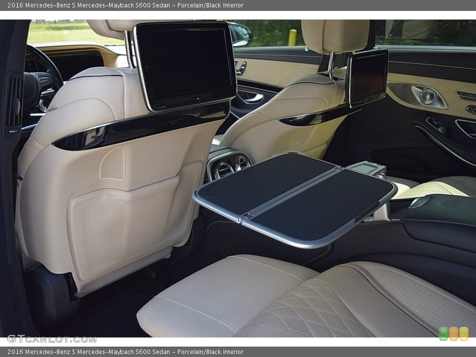 Porcelain/Black Interior Rear Seat for the 2016 Mercedes-Benz S Mercedes-Maybach S600 Sedan #144975985