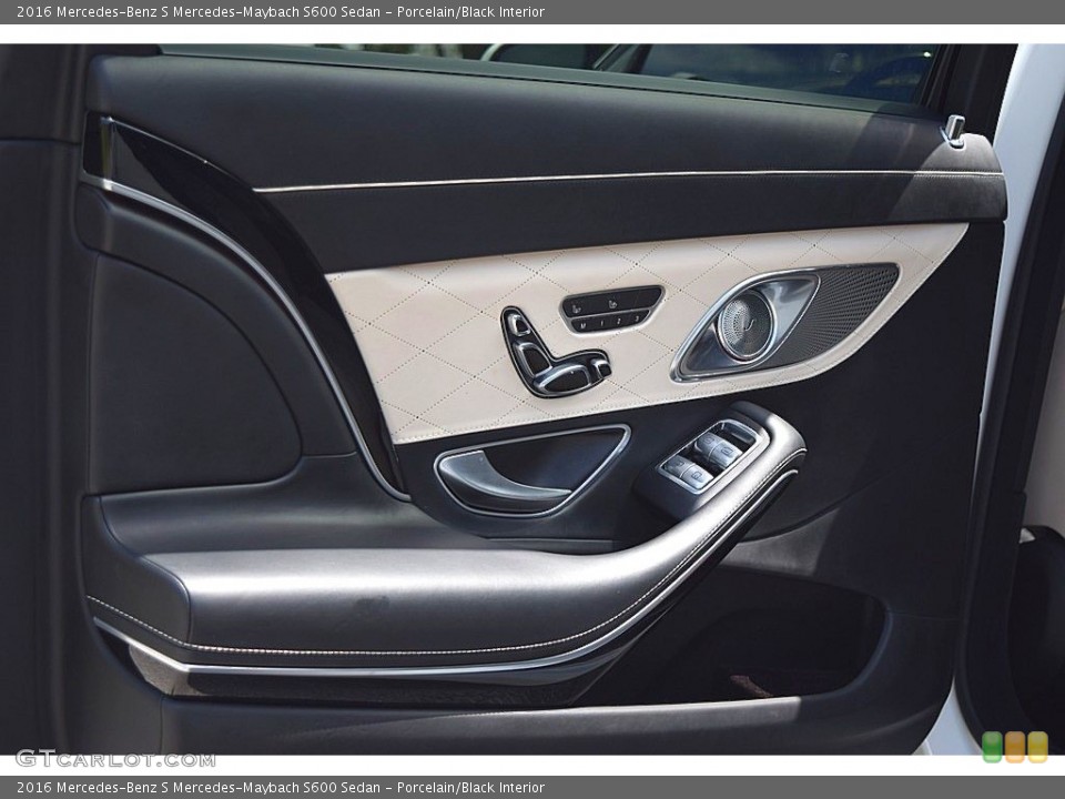 Porcelain/Black Interior Door Panel for the 2016 Mercedes-Benz S Mercedes-Maybach S600 Sedan #144976003