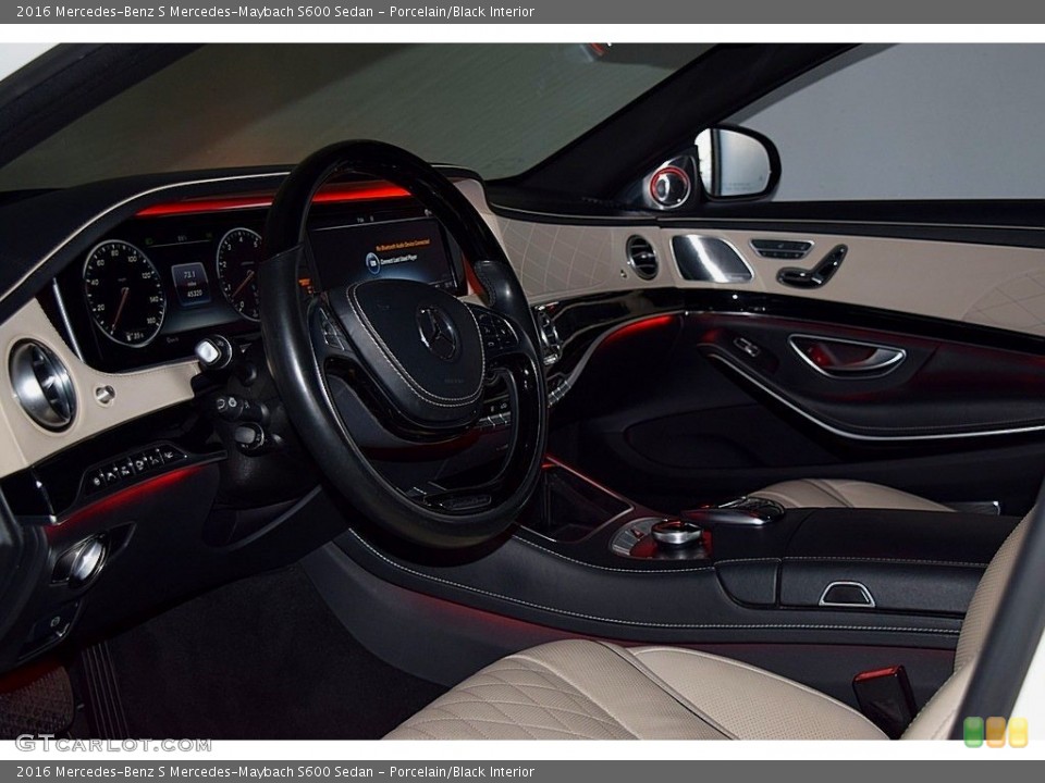 Porcelain/Black Interior Front Seat for the 2016 Mercedes-Benz S Mercedes-Maybach S600 Sedan #144976282