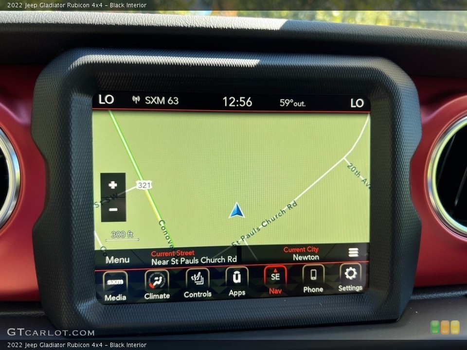 Black Interior Navigation for the 2022 Jeep Gladiator Rubicon 4x4 #144977140