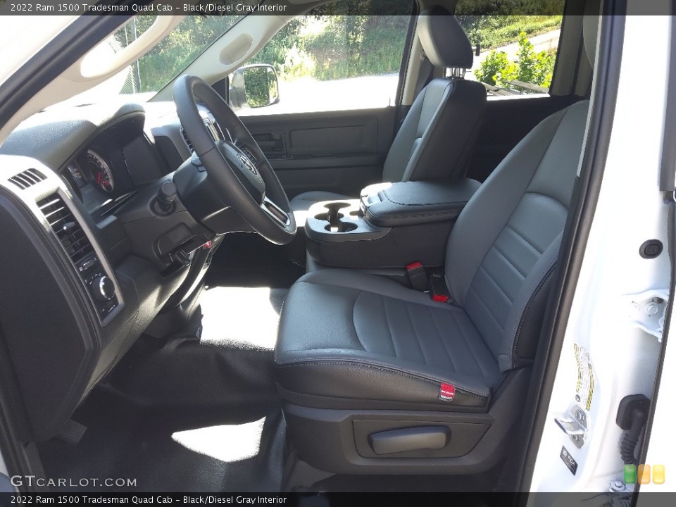 Black/Diesel Gray Interior Front Seat for the 2022 Ram 1500 Tradesman Quad Cab #144977614