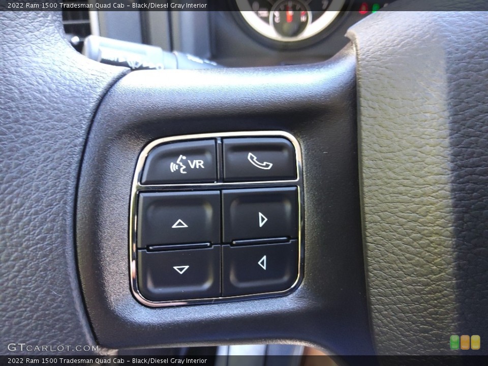 Black/Diesel Gray Interior Steering Wheel for the 2022 Ram 1500 Tradesman Quad Cab #144977788