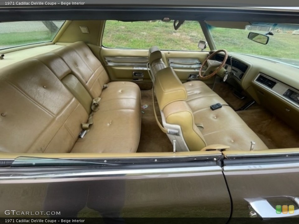 Beige Interior Photo for the 1971 Cadillac DeVille Coupe #144978250