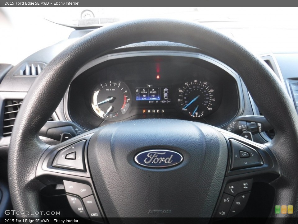 Ebony Interior Steering Wheel for the 2015 Ford Edge SE AWD #144979603