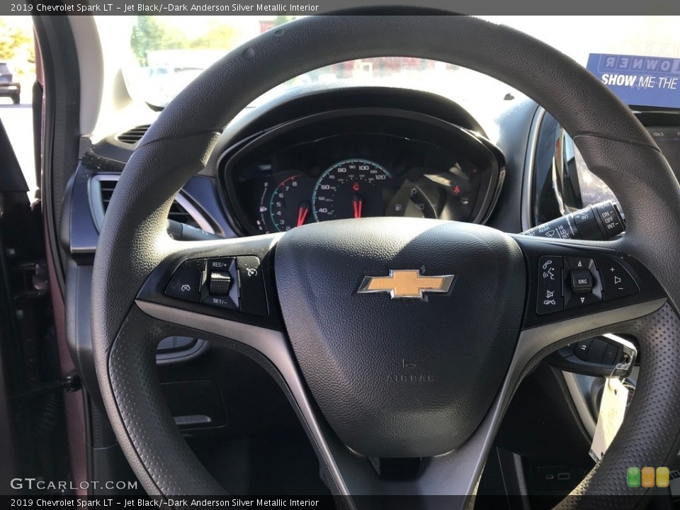 Jet Black/­Dark Anderson Silver Metallic Interior Steering Wheel for the 2019 Chevrolet Spark LT #144980333