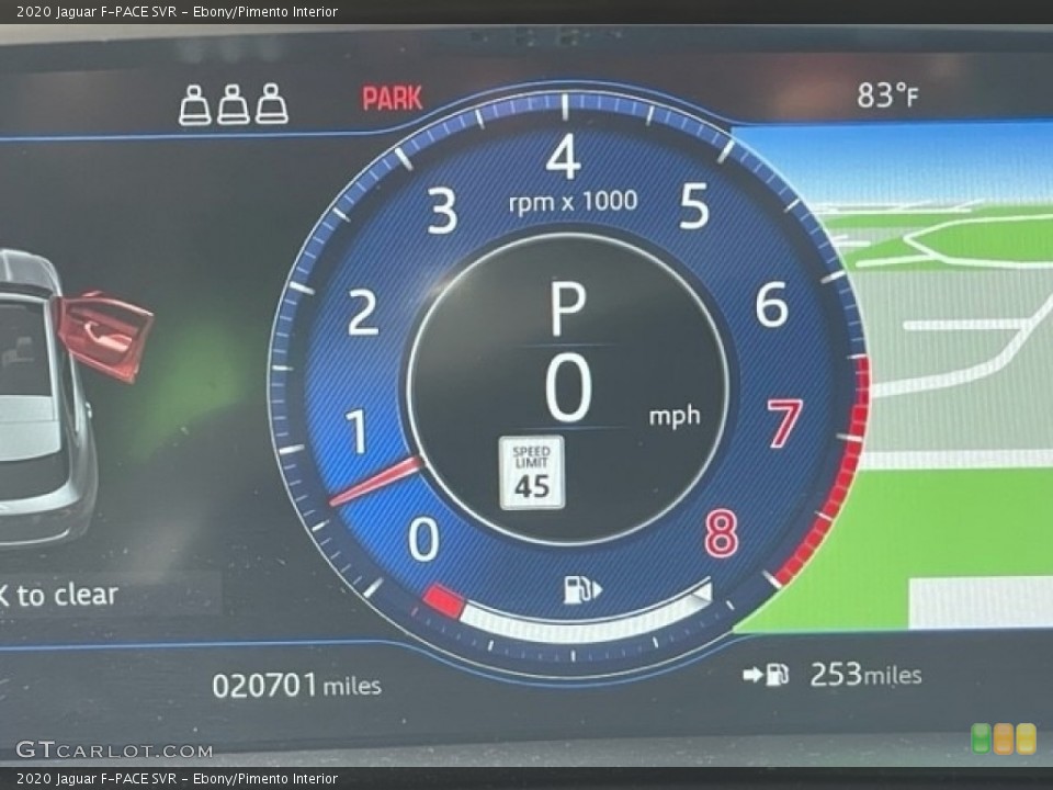 Ebony/Pimento Interior Gauges for the 2020 Jaguar F-PACE SVR #144981143