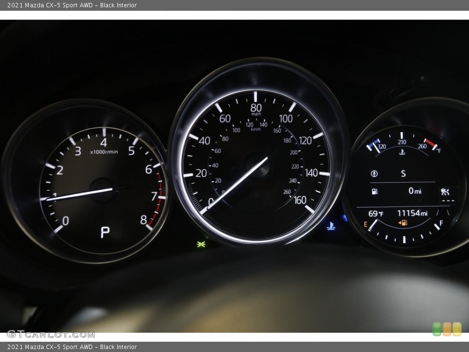 Black Interior Gauges for the 2021 Mazda CX-5 Sport AWD #144982211