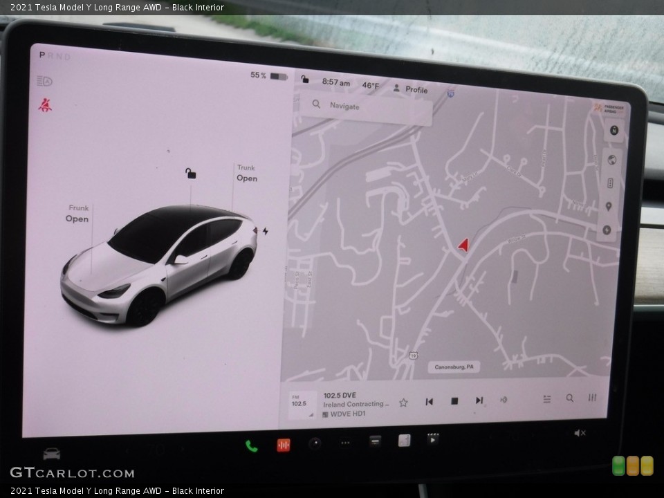 Black Interior Navigation for the 2021 Tesla Model Y Long Range AWD #144982505