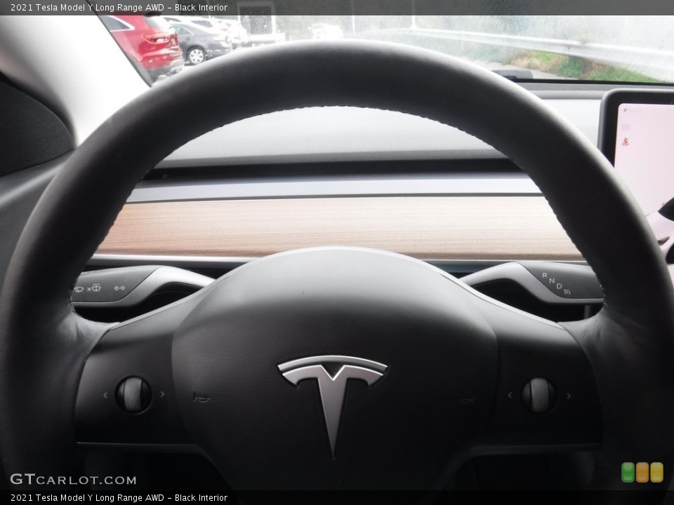 Black Interior Steering Wheel for the 2021 Tesla Model Y Long Range AWD #144982715