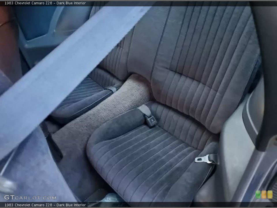 Dark Blue Interior Rear Seat for the 1983 Chevrolet Camaro Z28 #144984796