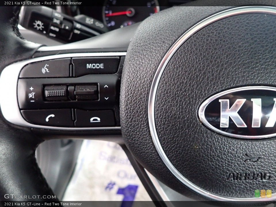 Red Two Tone Interior Steering Wheel for the 2021 Kia K5 GT-Line #144985018