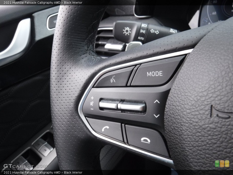 Black Interior Steering Wheel for the 2021 Hyundai Palisade Calligraphy AWD #144987046