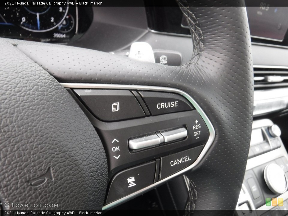 Black Interior Steering Wheel for the 2021 Hyundai Palisade Calligraphy AWD #144987062
