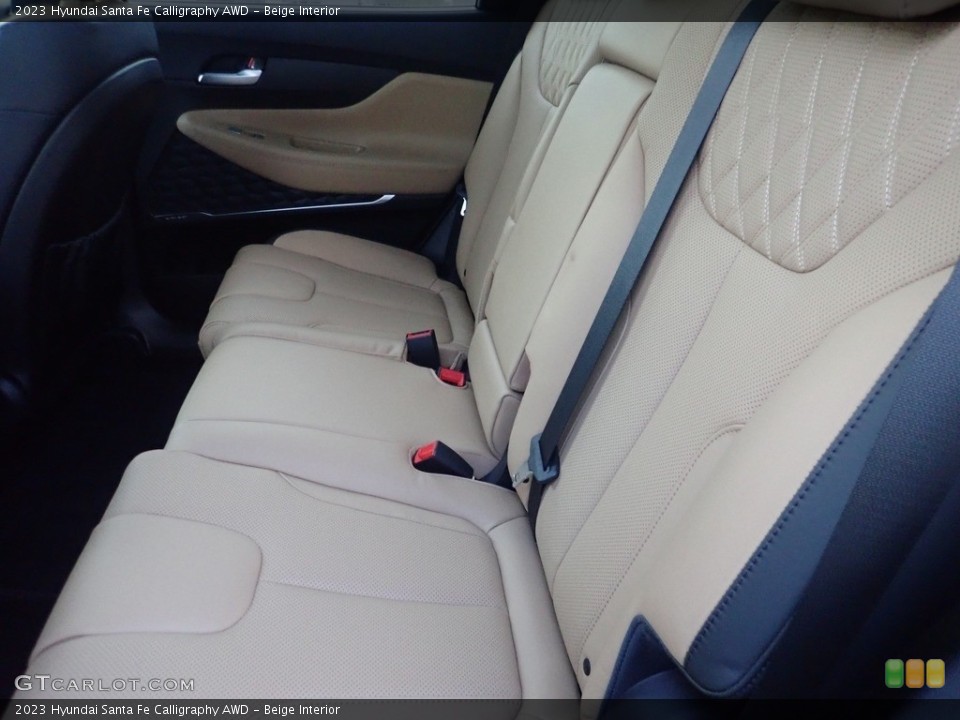 Beige Interior Rear Seat for the 2023 Hyundai Santa Fe Calligraphy AWD #144987124