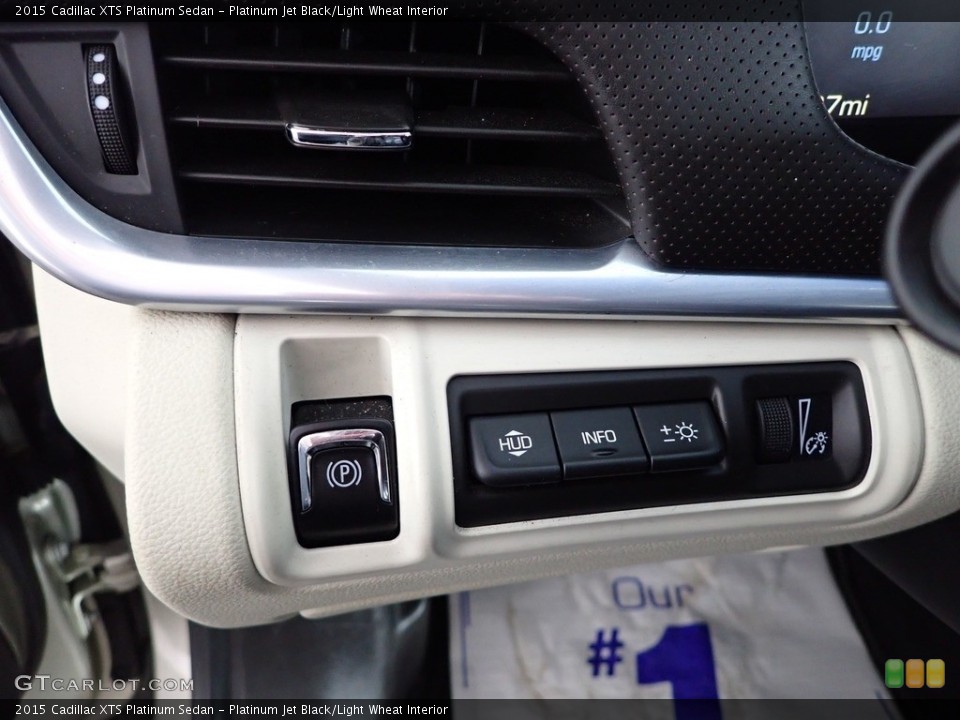 Platinum Jet Black/Light Wheat Interior Controls for the 2015 Cadillac XTS Platinum Sedan #144989404