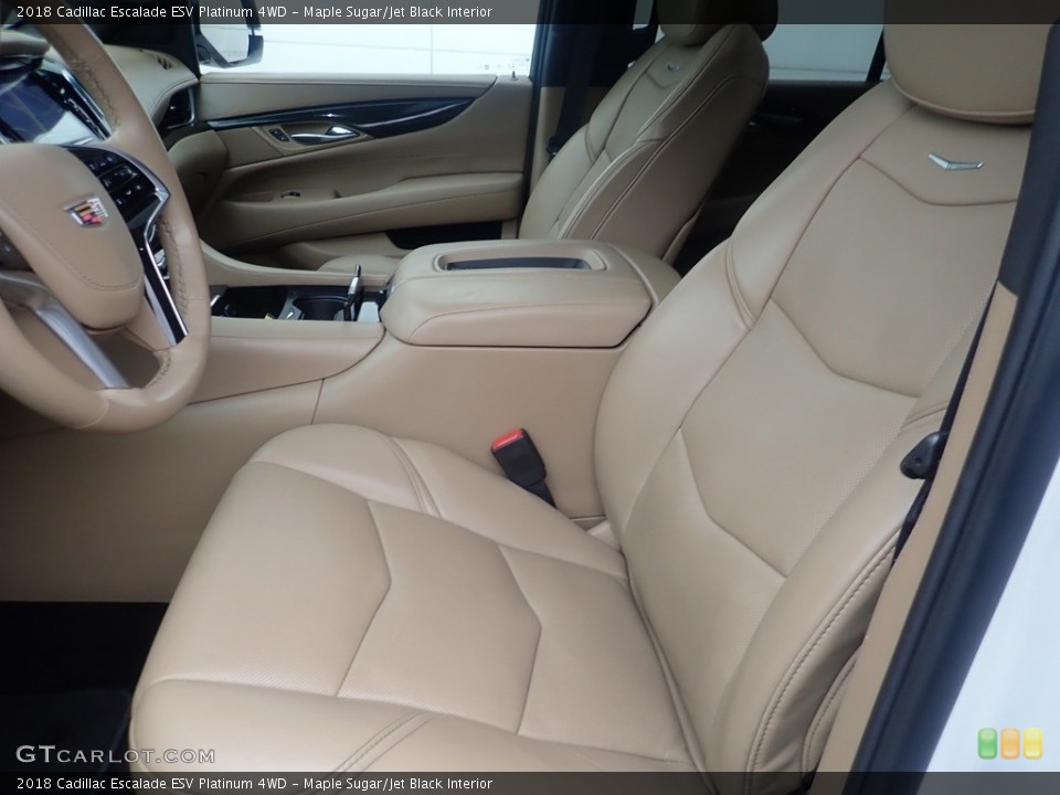 Maple Sugar/Jet Black Interior Front Seat for the 2018 Cadillac Escalade ESV Platinum 4WD #144990831
