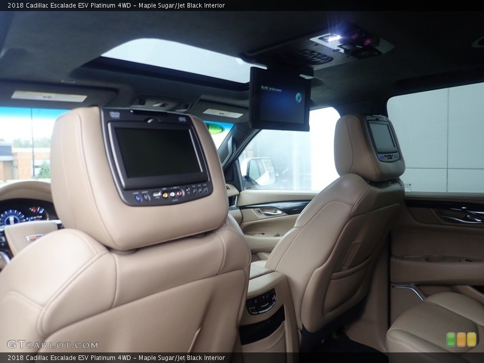 Maple Sugar/Jet Black Interior Entertainment System for the 2018 Cadillac Escalade ESV Platinum 4WD #144990876