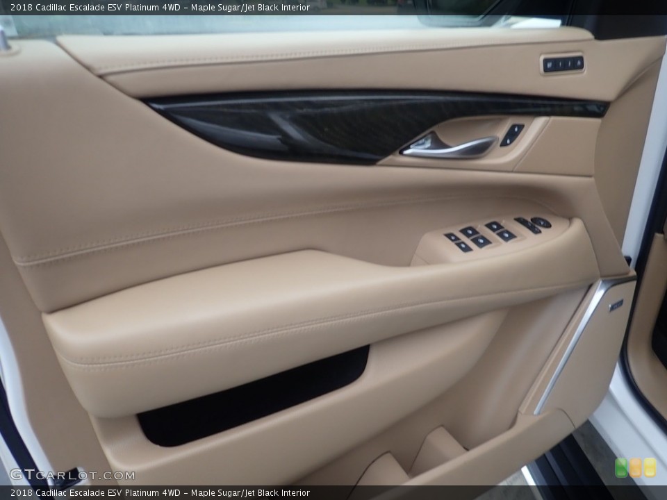 Maple Sugar/Jet Black Interior Door Panel for the 2018 Cadillac Escalade ESV Platinum 4WD #144990924