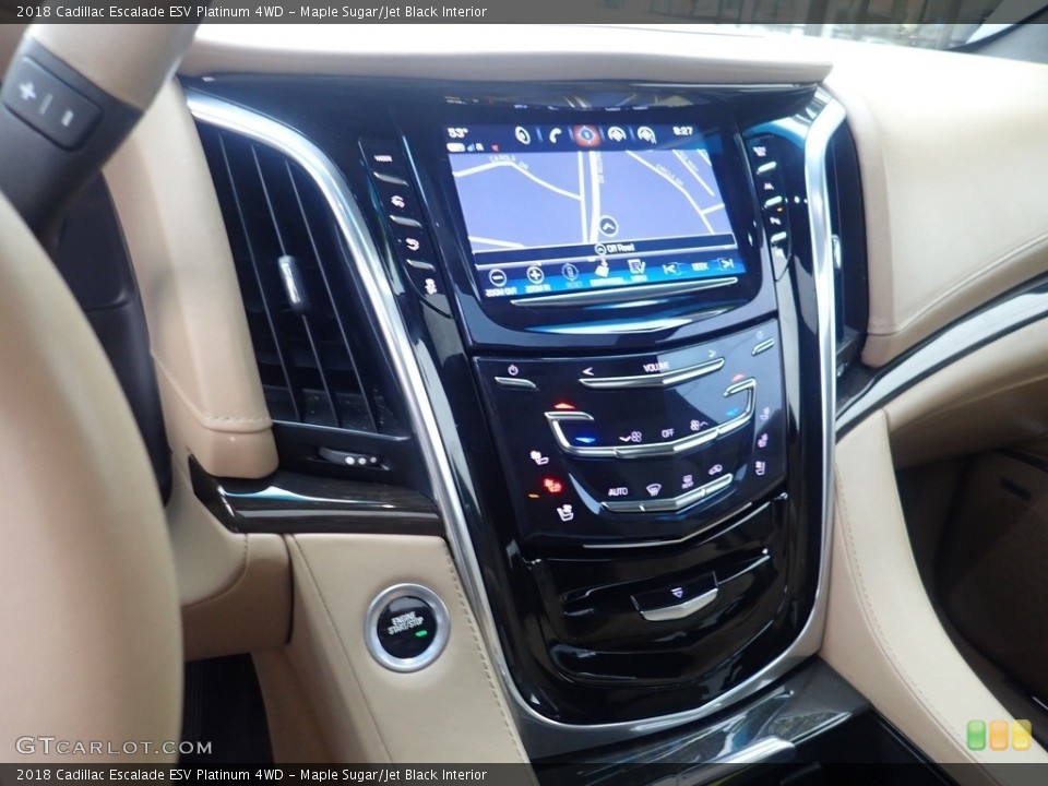 Maple Sugar/Jet Black Interior Controls for the 2018 Cadillac Escalade ESV Platinum 4WD #144990993