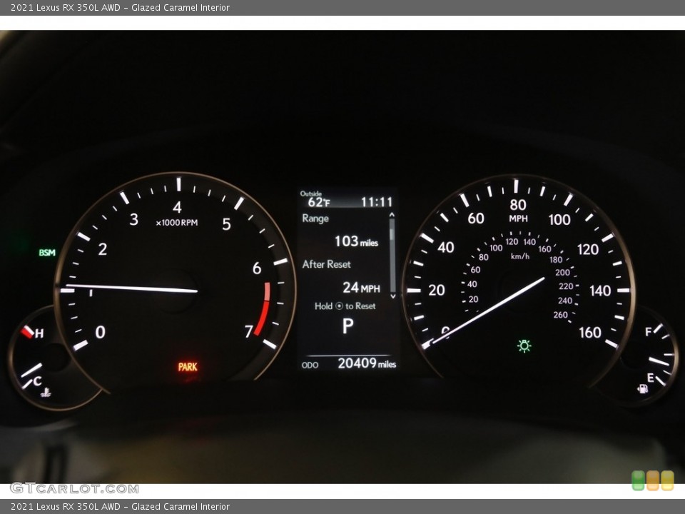 Glazed Caramel Interior Gauges for the 2021 Lexus RX 350L AWD #144992934