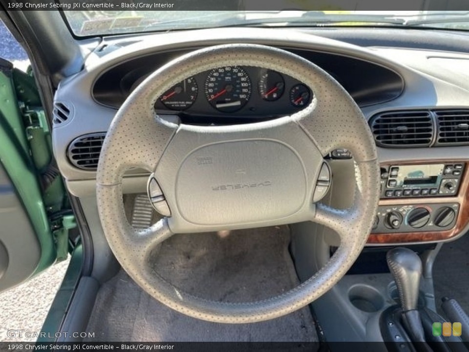 Black/Gray Interior Steering Wheel for the 1998 Chrysler Sebring JXi Convertible #144993877