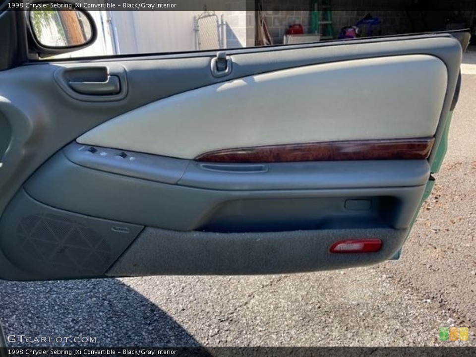 Black/Gray Interior Door Panel for the 1998 Chrysler Sebring JXi Convertible #144994026