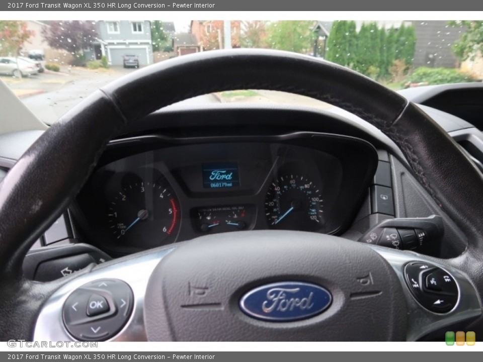 Pewter Interior Steering Wheel for the 2017 Ford Transit Wagon XL 350 HR Long Conversion #144995624