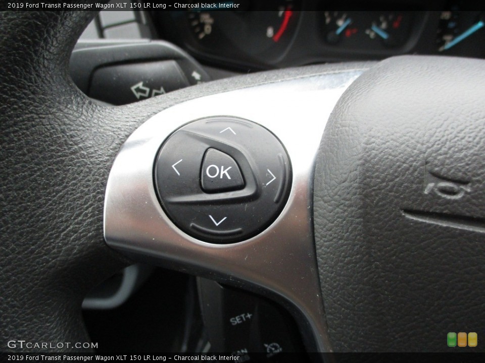 Charcoal black Interior Steering Wheel for the 2019 Ford Transit Passenger Wagon XLT 150 LR Long #144996839
