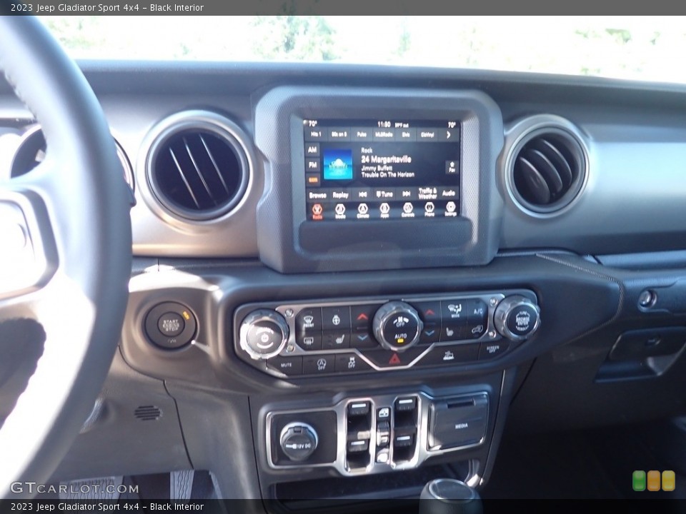 Black Interior Controls for the 2023 Jeep Gladiator Sport 4x4 #144998562