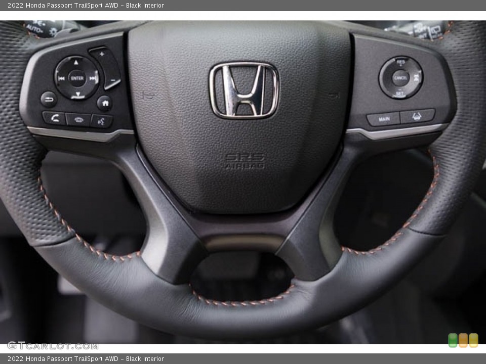 Black Interior Steering Wheel for the 2022 Honda Passport TrailSport AWD #144999151