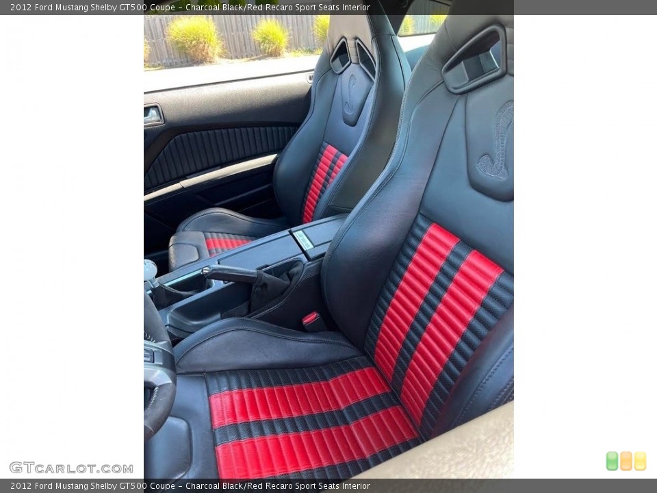 Charcoal Black/Red Recaro Sport Seats Interior Front Seat for the 2012 Ford Mustang Shelby GT500 Coupe #145004674