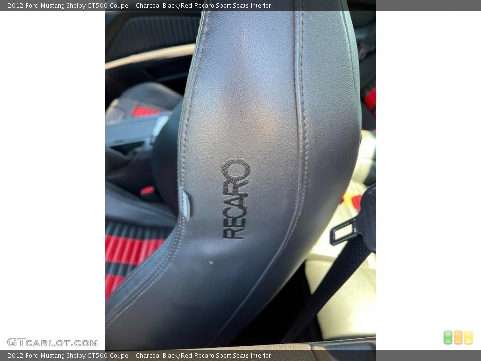Charcoal Black/Red Recaro Sport Seats Interior Front Seat for the 2012 Ford Mustang Shelby GT500 Coupe #145004683