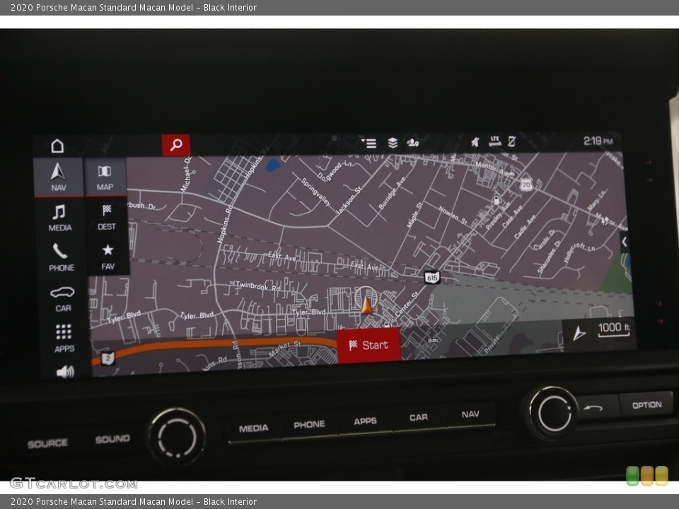 Black Interior Navigation for the 2020 Porsche Macan  #145006002