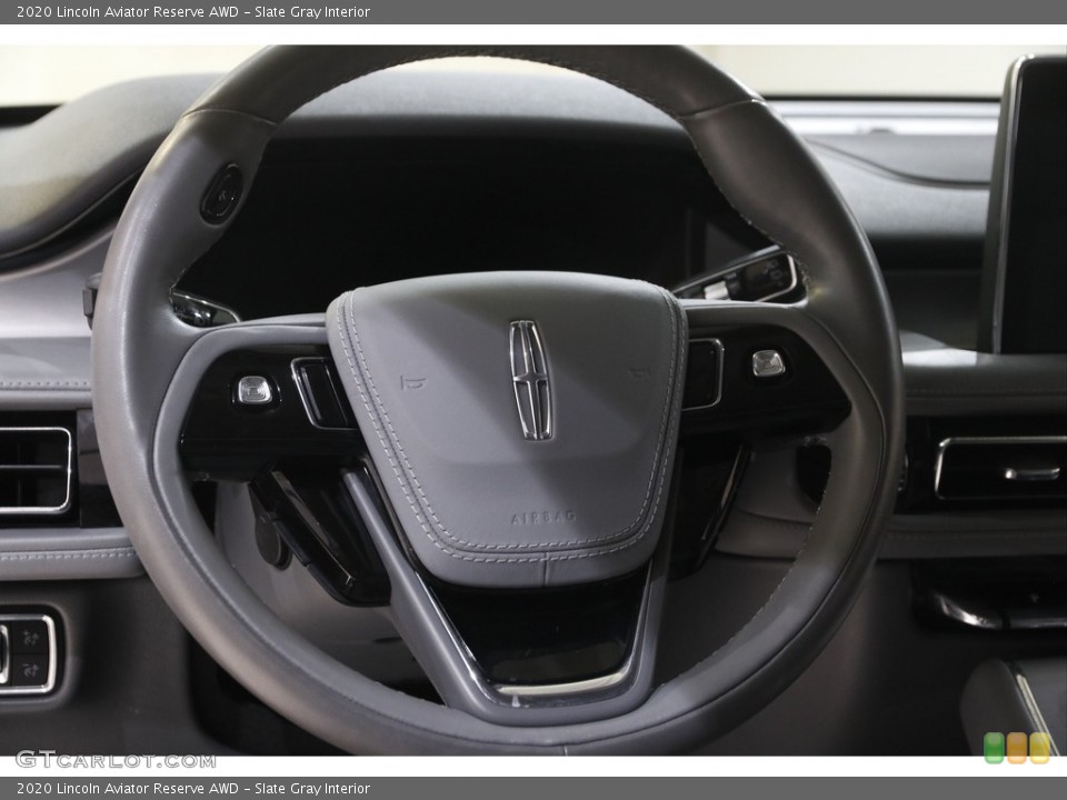 Slate Gray Interior Steering Wheel for the 2020 Lincoln Aviator Reserve AWD #145007682