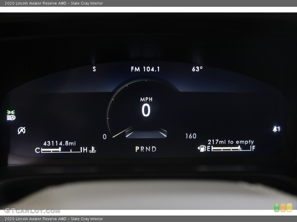 Slate Gray Interior Gauges for the 2020 Lincoln Aviator Reserve AWD #145007693
