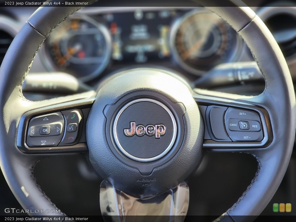 Black Interior Steering Wheel for the 2023 Jeep Gladiator Willys 4x4 #145007733
