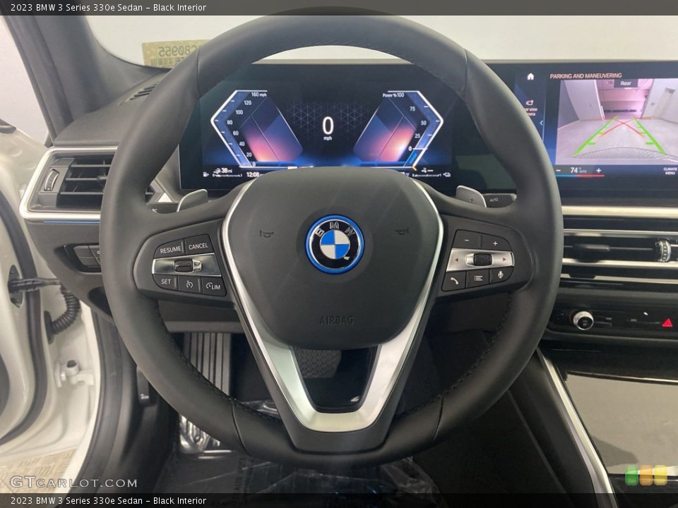 Black Interior Steering Wheel for the 2023 BMW 3 Series 330e Sedan #145008325