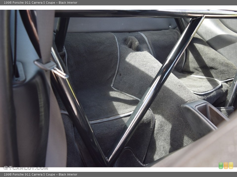 Black Interior Rear Seat for the 1998 Porsche 911 Carrera S Coupe #145012549