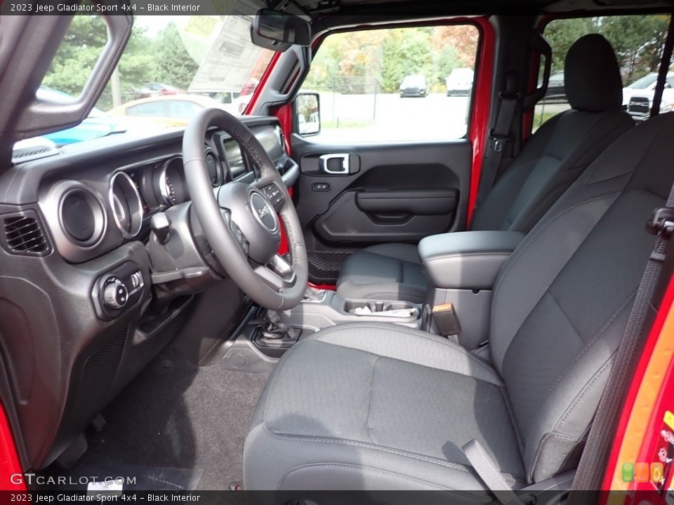 Black Interior Front Seat for the 2023 Jeep Gladiator Sport 4x4 #145012630