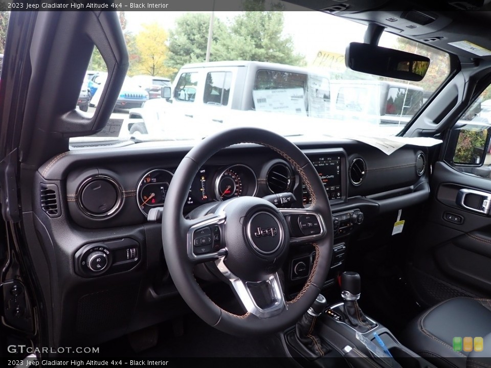 Black Interior Dashboard for the 2023 Jeep Gladiator High Altitude 4x4 #145013218