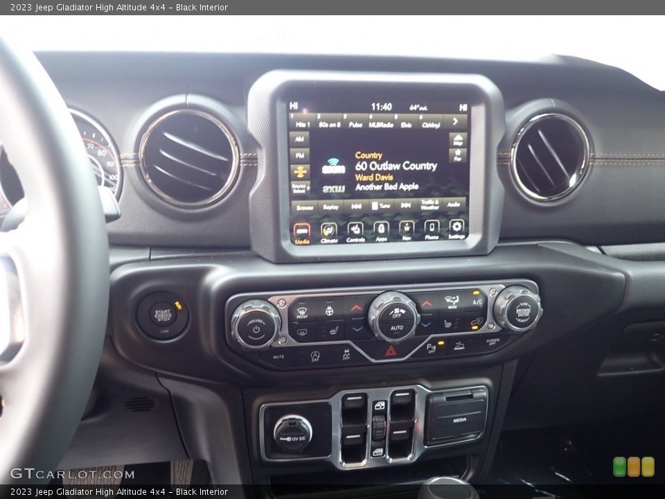 Black Interior Controls for the 2023 Jeep Gladiator High Altitude 4x4 #145013275