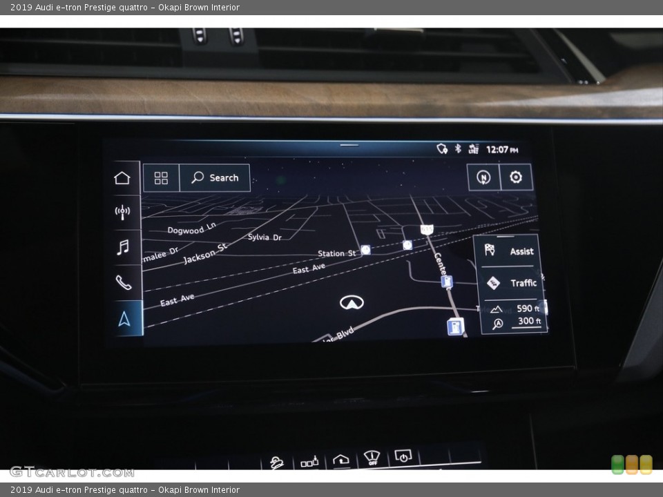 Okapi Brown Interior Navigation for the 2019 Audi e-tron Prestige quattro #145013554