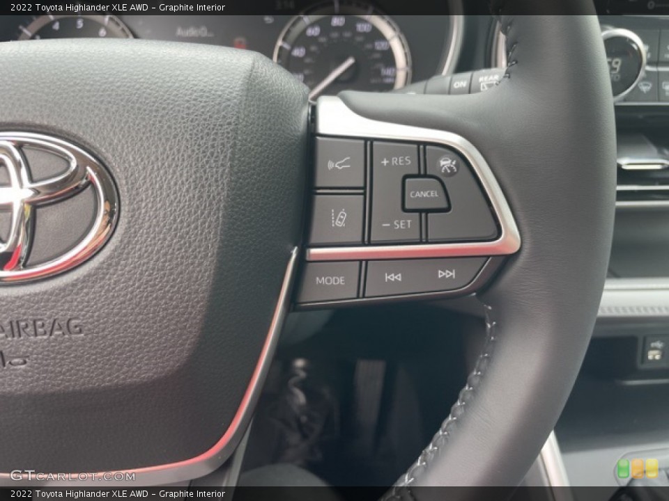 Graphite Interior Steering Wheel for the 2022 Toyota Highlander XLE AWD #145013644