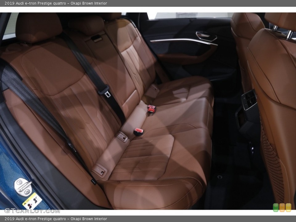 Okapi Brown Interior Rear Seat for the 2019 Audi e-tron Prestige quattro #145013719
