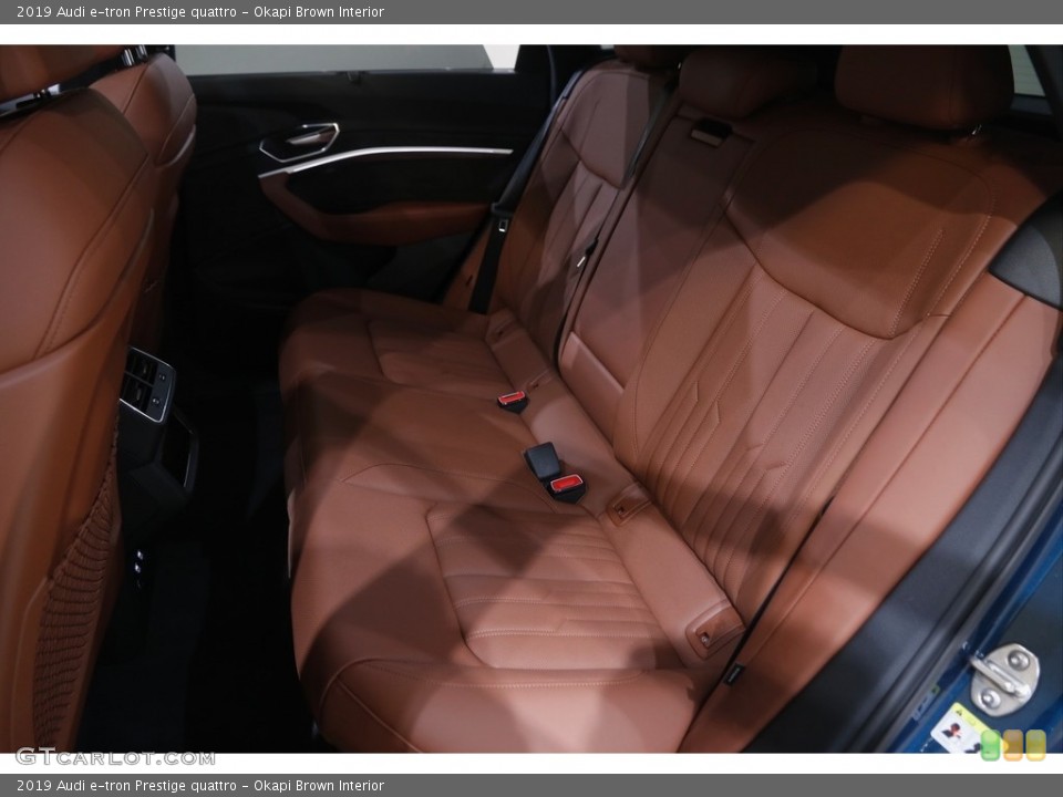 Okapi Brown Interior Rear Seat for the 2019 Audi e-tron Prestige quattro #145013737