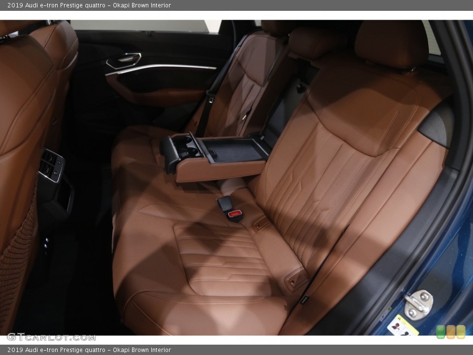 Okapi Brown Interior Rear Seat for the 2019 Audi e-tron Prestige quattro #145013752