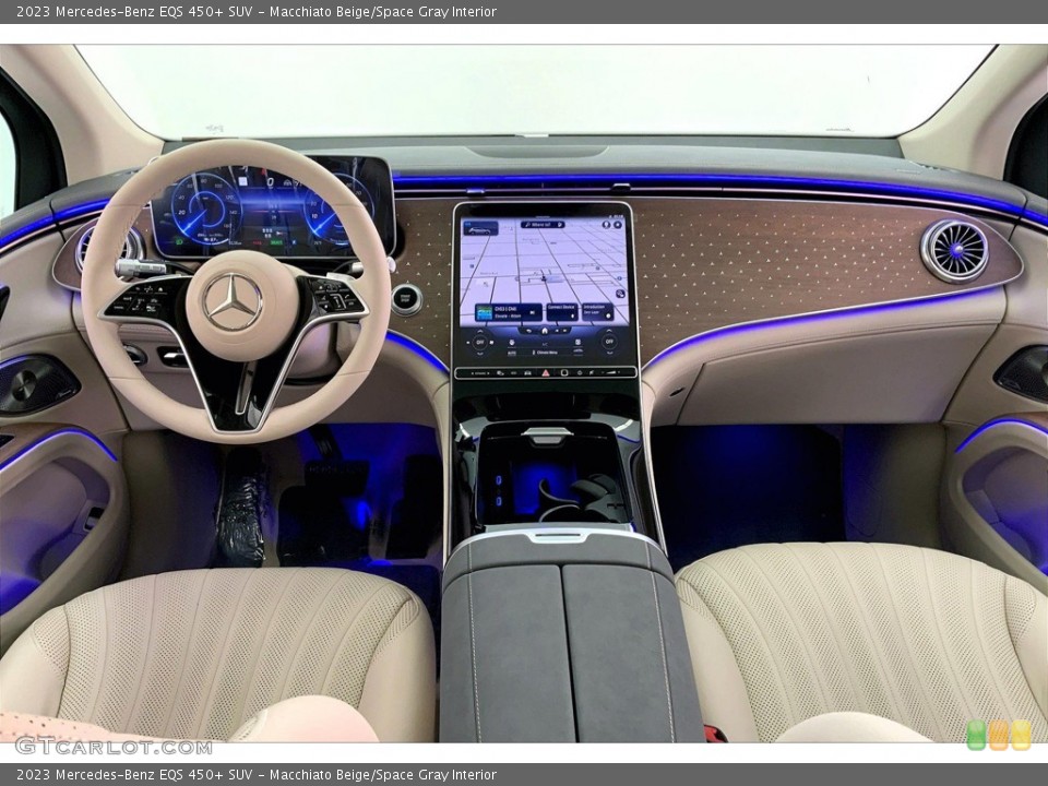 Macchiato Beige/Space Gray Interior Photo for the 2023 Mercedes-Benz EQS 450+ SUV #145014226