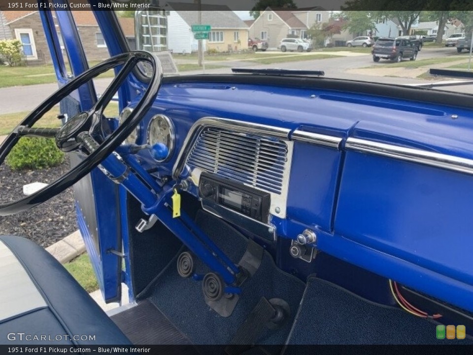 Blue/White Interior Dashboard for the 1951 Ford F1 Pickup Custom #145014373