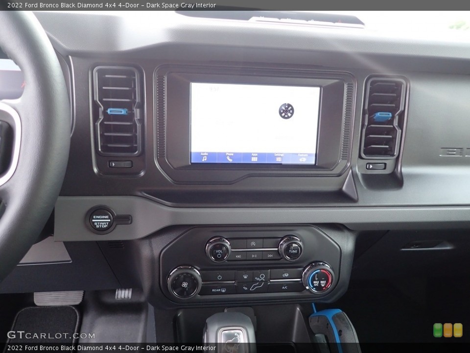 Dark Space Gray Interior Controls for the 2022 Ford Bronco Black Diamond 4x4 4-Door #145014613